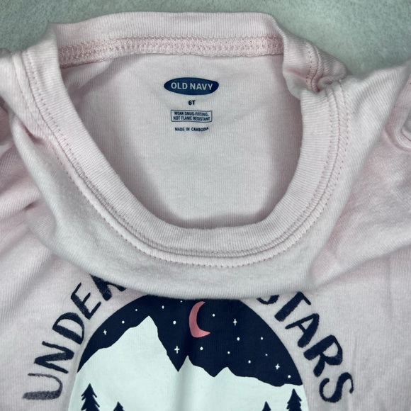 Old Navy Girls Cotton Matching Pajamas Set Size 6T - Picture 4 of 8